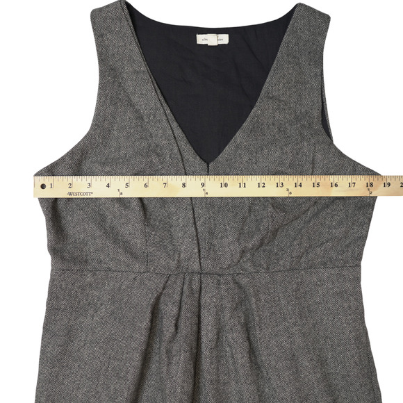 Silence Noise Fall Sheath Dress Twill V-Neck Pleated Lined Layering Sz 12 EUC - Picture 9 of 12